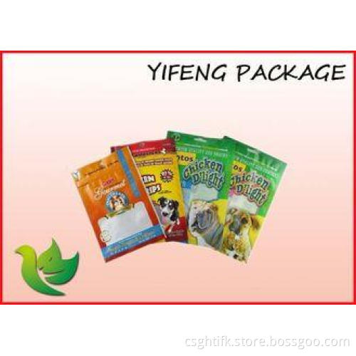Zipper Lock Bottom Gusset Pet Food Bag With Printing And Cl
